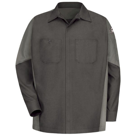 Kubota Technician Crew Shirt - Long Sleeve - Charcoal / Grey