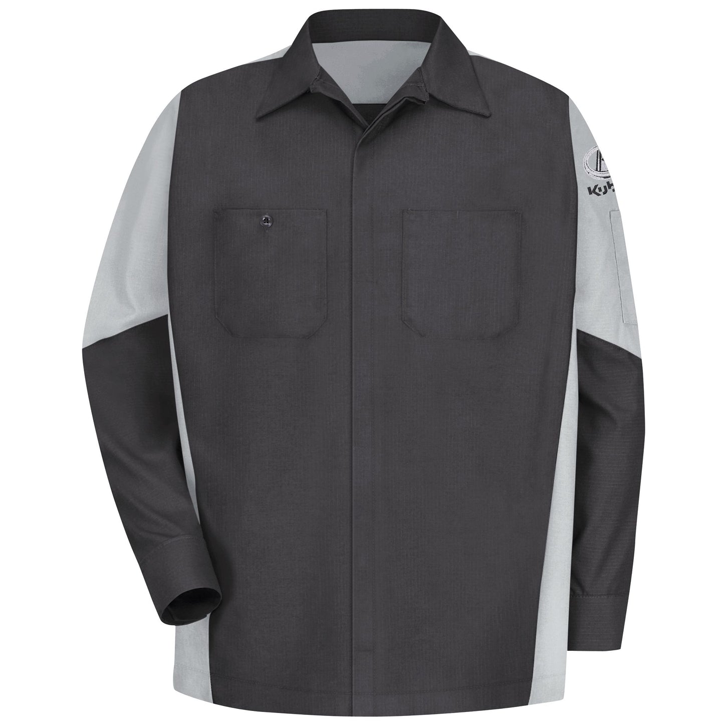 Kubota Technician Crew Shirt - Long Sleeve - Charcoal / Grey