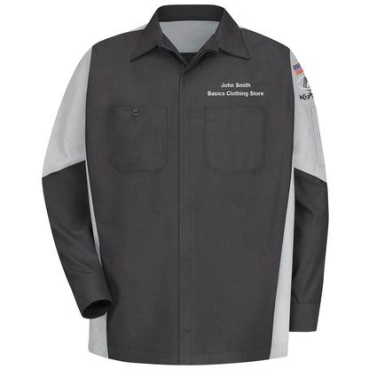 Kubota Technician Crew Shirt - Long Sleeve - Charcoal / Grey