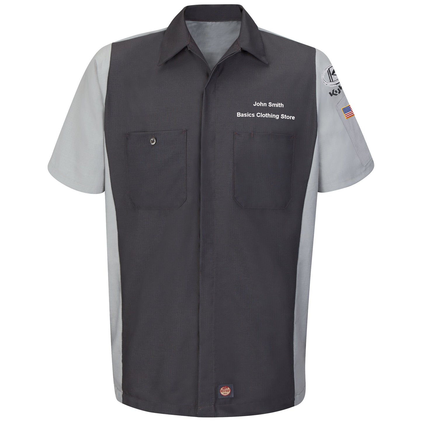 Kubota Technician Crew Shirt - Short Sleeve - Charcoal / Grey