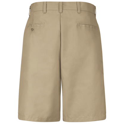 Red Kap Men's Cotton Casual Plain Front Shorts-Khaki