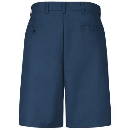 Red Kap Men's Cotton Casual Plain Front Shorts-Navy