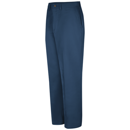 Red Kap Men's Plain Front Cotton Pant-Navy