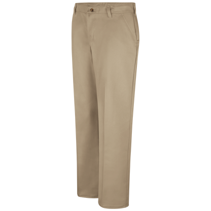 Red Kap Women's Plain Front Cotton Pant -Khaki