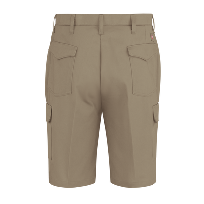 Red Kap Men's Cotton Cargo Shorts-Khaki