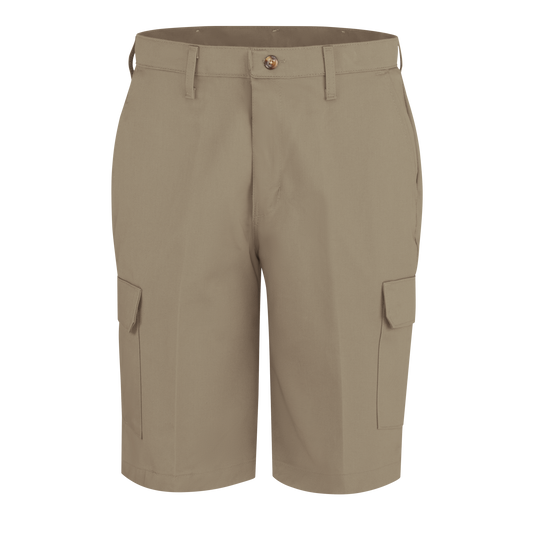 Red Kap Men's Cotton Cargo Shorts-Khaki