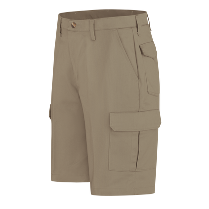 Red Kap Men's Cotton Cargo Shorts-Khaki