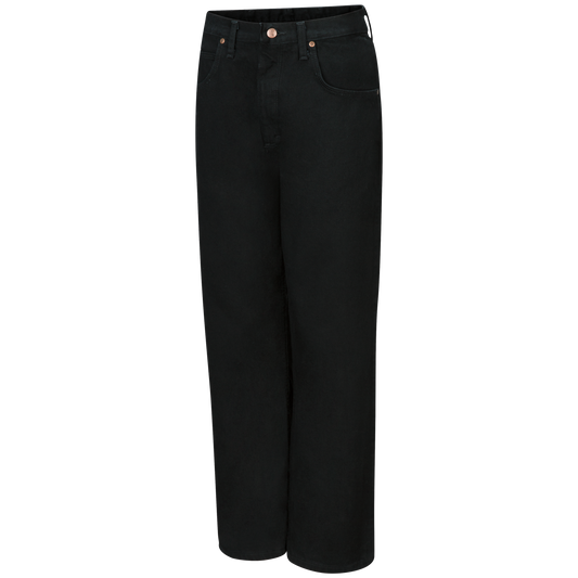 Red Kap Men's Relaxed Fit Black Jean-Prewashed Black