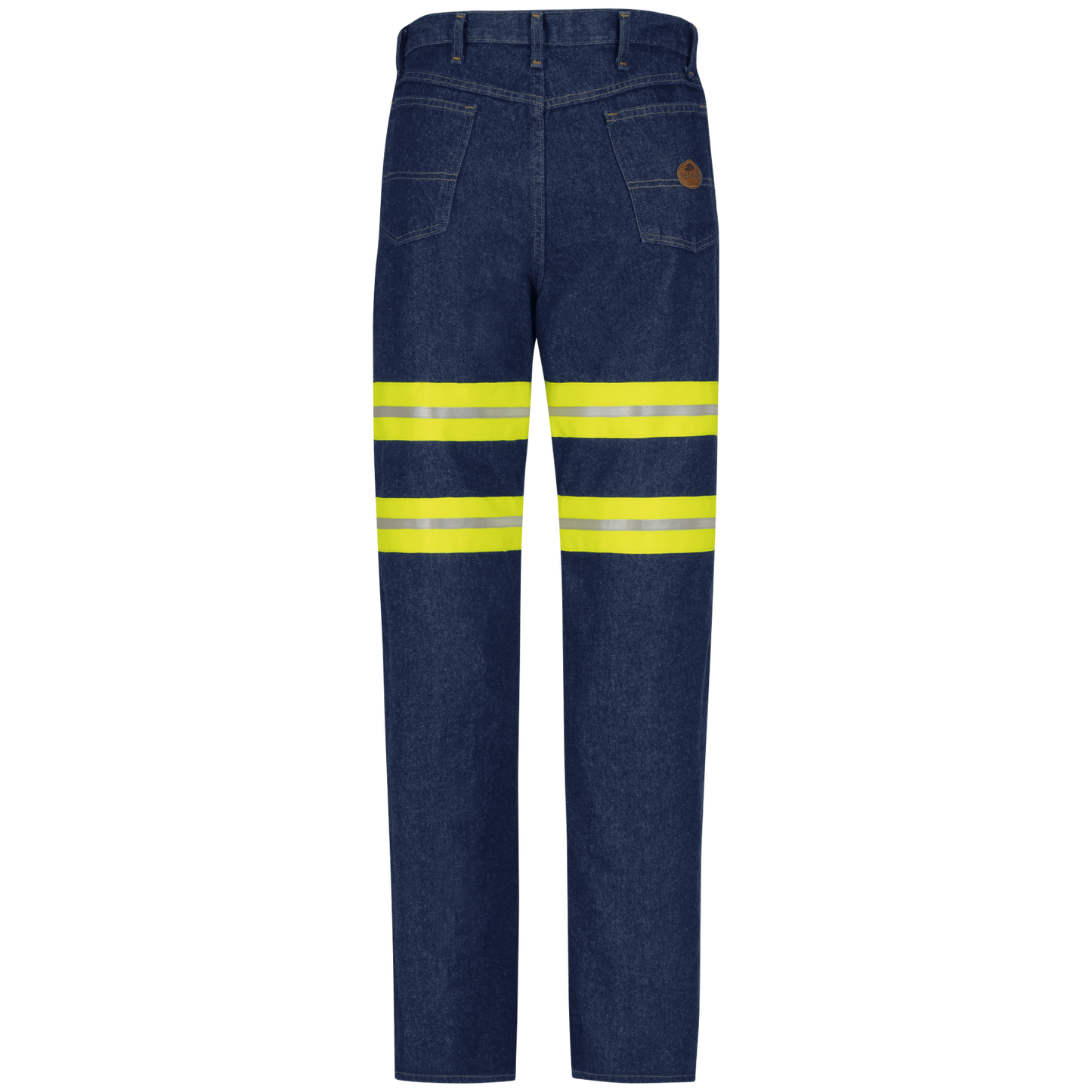 Red Kap Men's Enhanced Visibility Men's Relaxed Fit Jean-Denim w/ Yellow Visibility Trim