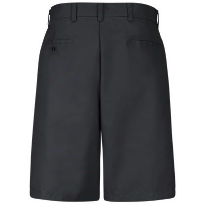 Red Kap Men's Plain Front Shorts-Black