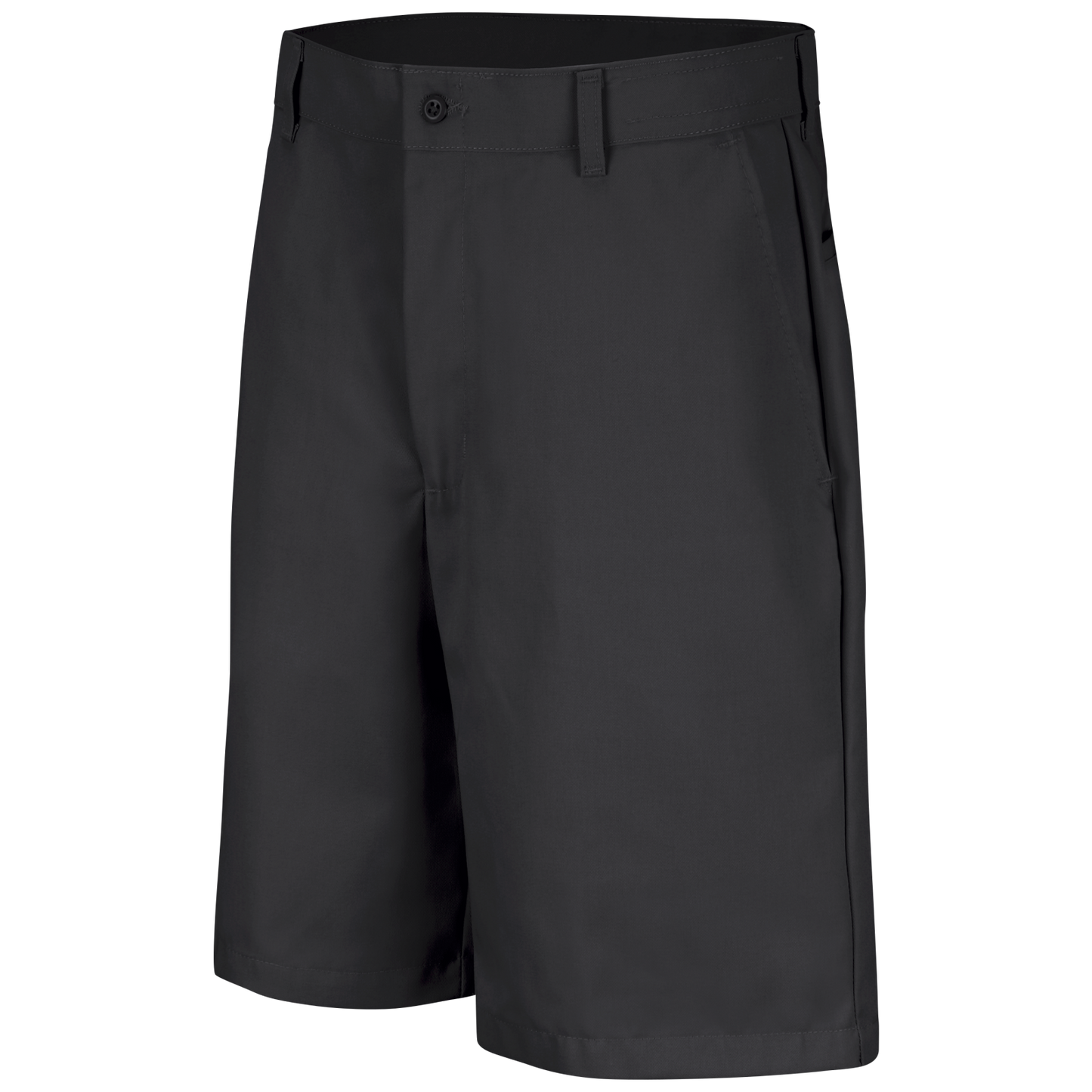 Red Kap Men's Plain Front Shorts-Black