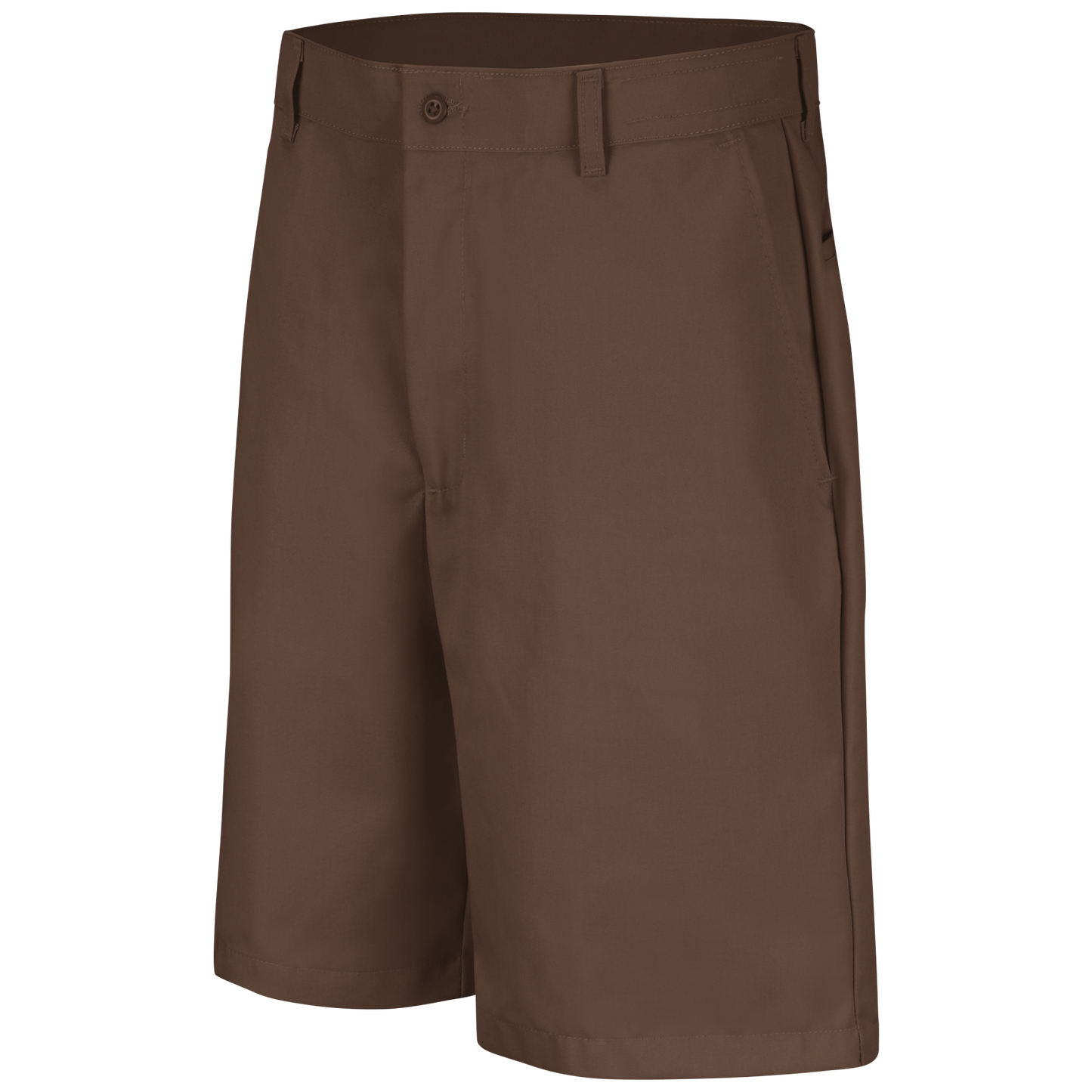 Red Kap Men's Plain Front Shorts-Brown