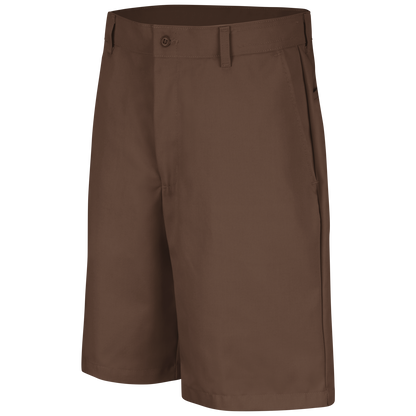 Red Kap Men's Plain Front Shorts-Brown