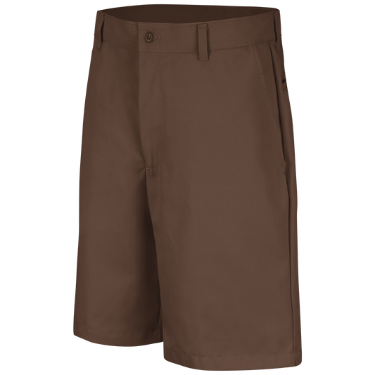 Red Kap Men's Plain Front Shorts-Brown