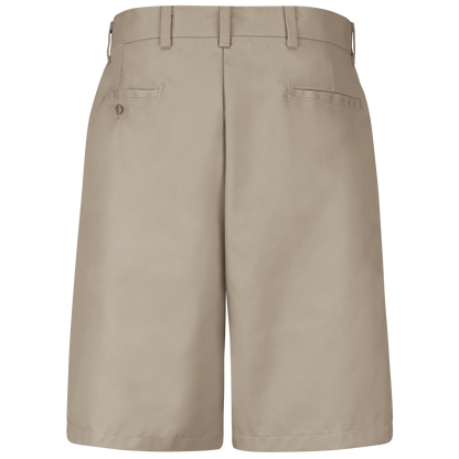 Red Kap Men's Plain Front Shorts-Tan