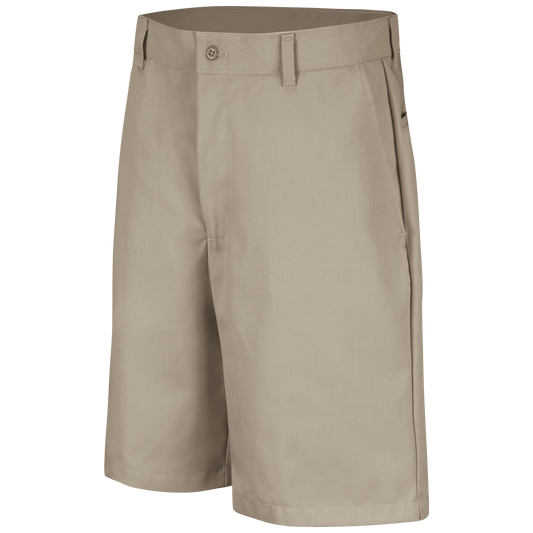 Red Kap Men's Plain Front Shorts-Tan