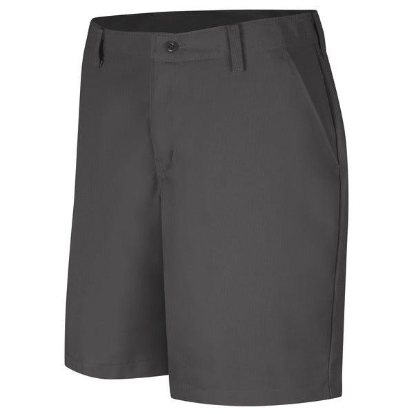 Chevrolet Women's 8" Plain Front Short - Charcoal - PT27CH - Basics Clothing Store