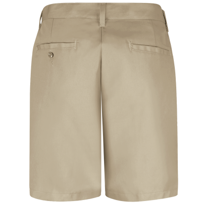 Red Kap Women's Plain Front Shorts -Tan