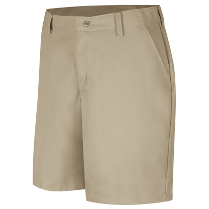 Red Kap Women's Plain Front Shorts -Tan