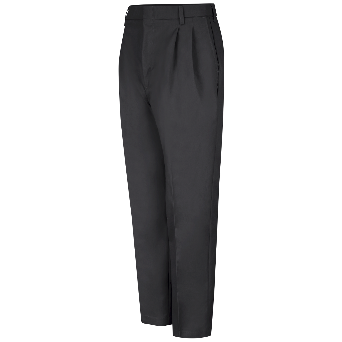 Red Kap Men's Pleated Twill Slacks-Black