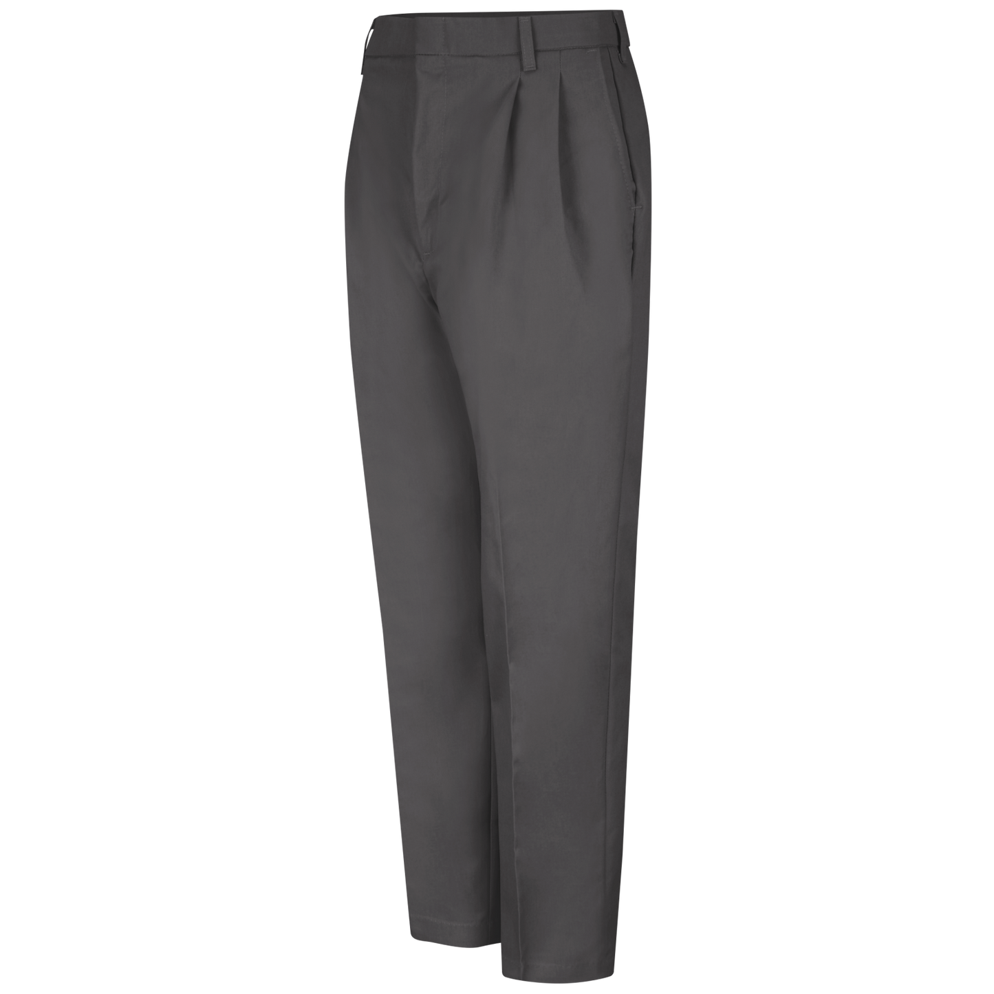 Red Kap Men's Pleated Twill Slacks-Charcoal