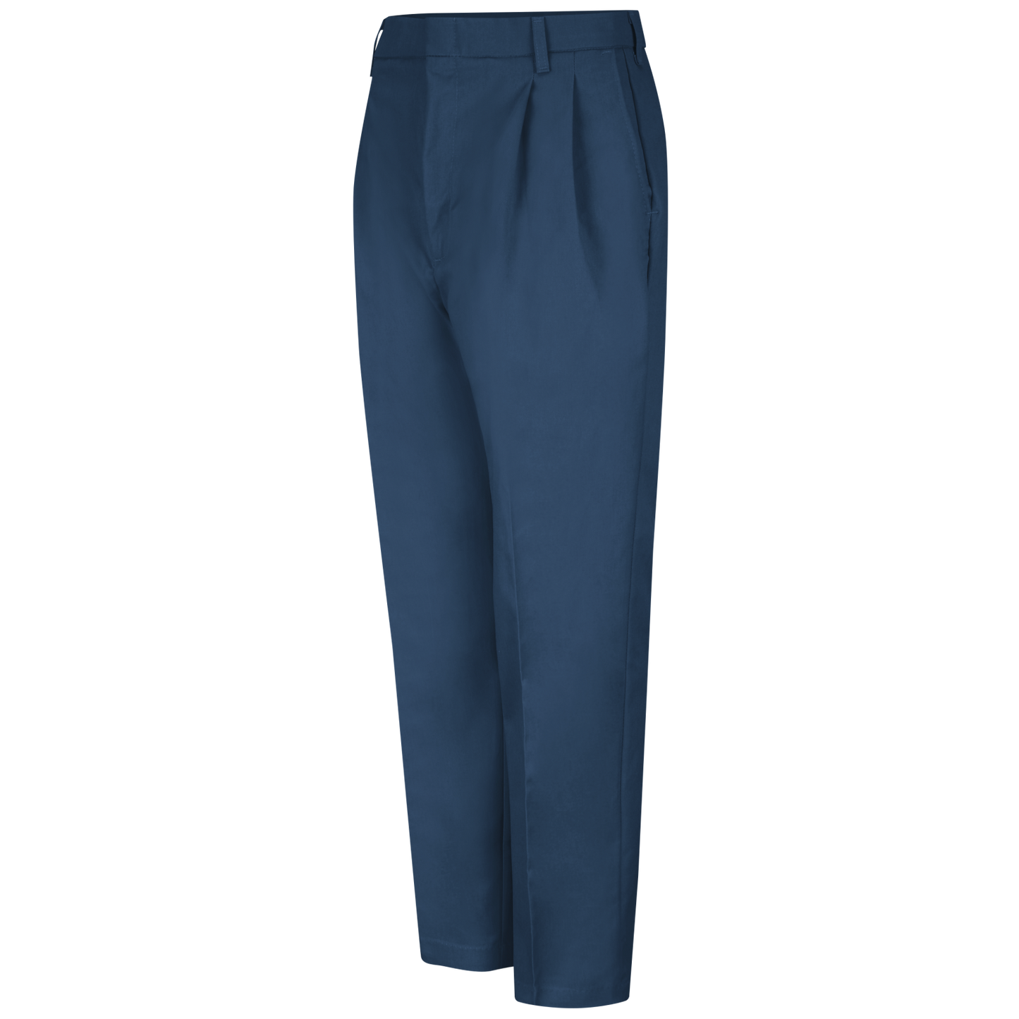 Red Kap Men's Pleated Twill Slacks-Navy