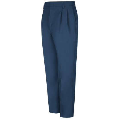 Red Kap Men's Pleated Twill Slacks-Navy