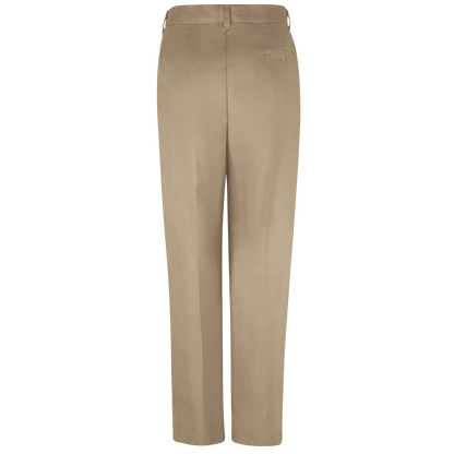 Red Kap Women's Pleated Twill Slacks -Khaki