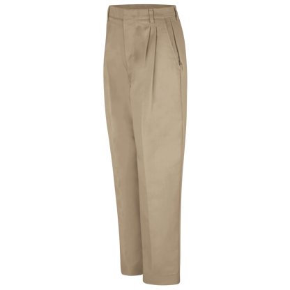 Red Kap Women's Pleated Twill Slacks -Khaki