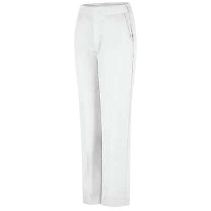 Red Kap Women's Half-Elastic Work Pant - White