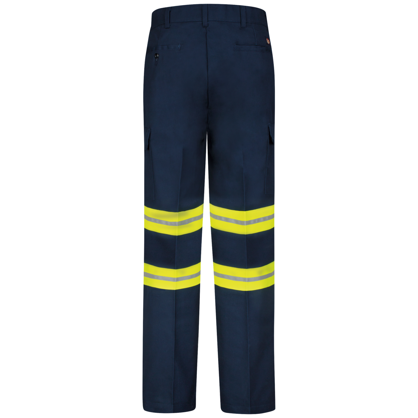 Red Kap Men's Enhanced Visibility Industrial Cargo Pant-Navy w/ Yellow Visibility Trim