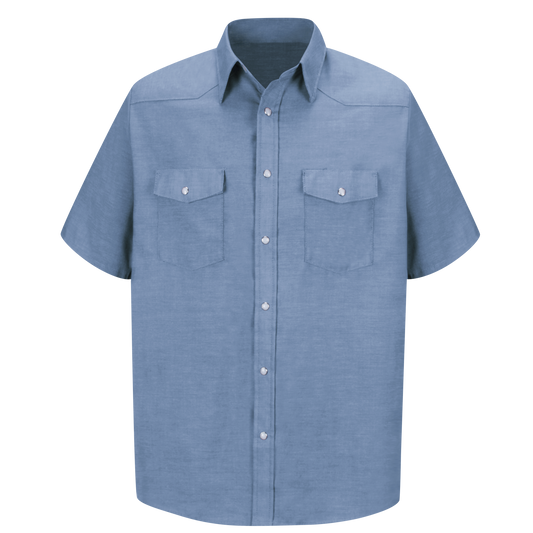 Red Kap Men's Short Sleeve Deluxe Western Style Shirt