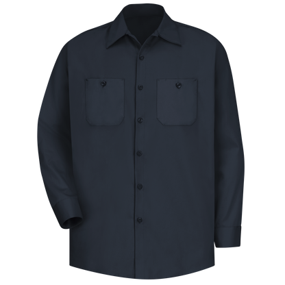 Red kap Men's Long Sleeve Wrinkle-Resistant Cotton Work Shirt