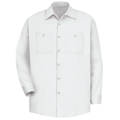 Red kap Men's Long Sleeve Wrinkle-Resistant Cotton Work Shirt