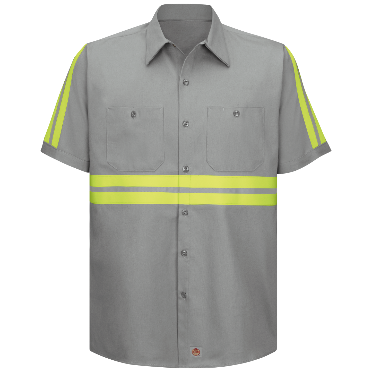 Red Kap Short Sleeve Enhanced Visibility Cotton Work Shirt