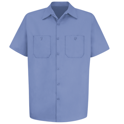 Red Kap Men's Short Sleeve Wrinkle-Resistant Cotton Work Shirt