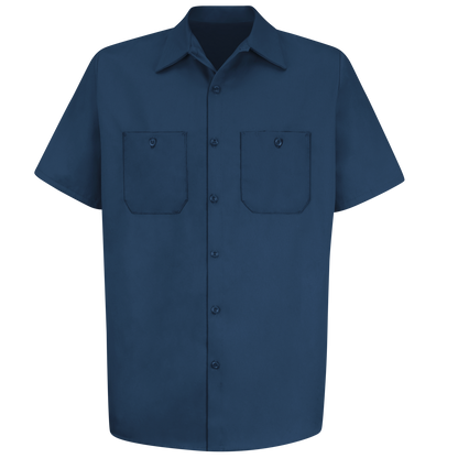 Red Kap Men's Short Sleeve Wrinkle-Resistant Cotton Work Shirt