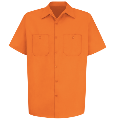 Red Kap Men's Short Sleeve Wrinkle-Resistant Cotton Work Shirt