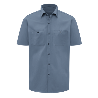 Red Kap Men's Short Sleeve Wrinkle-Resistant Cotton Work Shirt