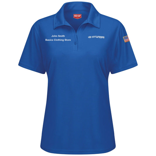 Hyundai® Women's Short Sleeve Performance Knit Flex Series Polo - Royal Blue-SK91HR