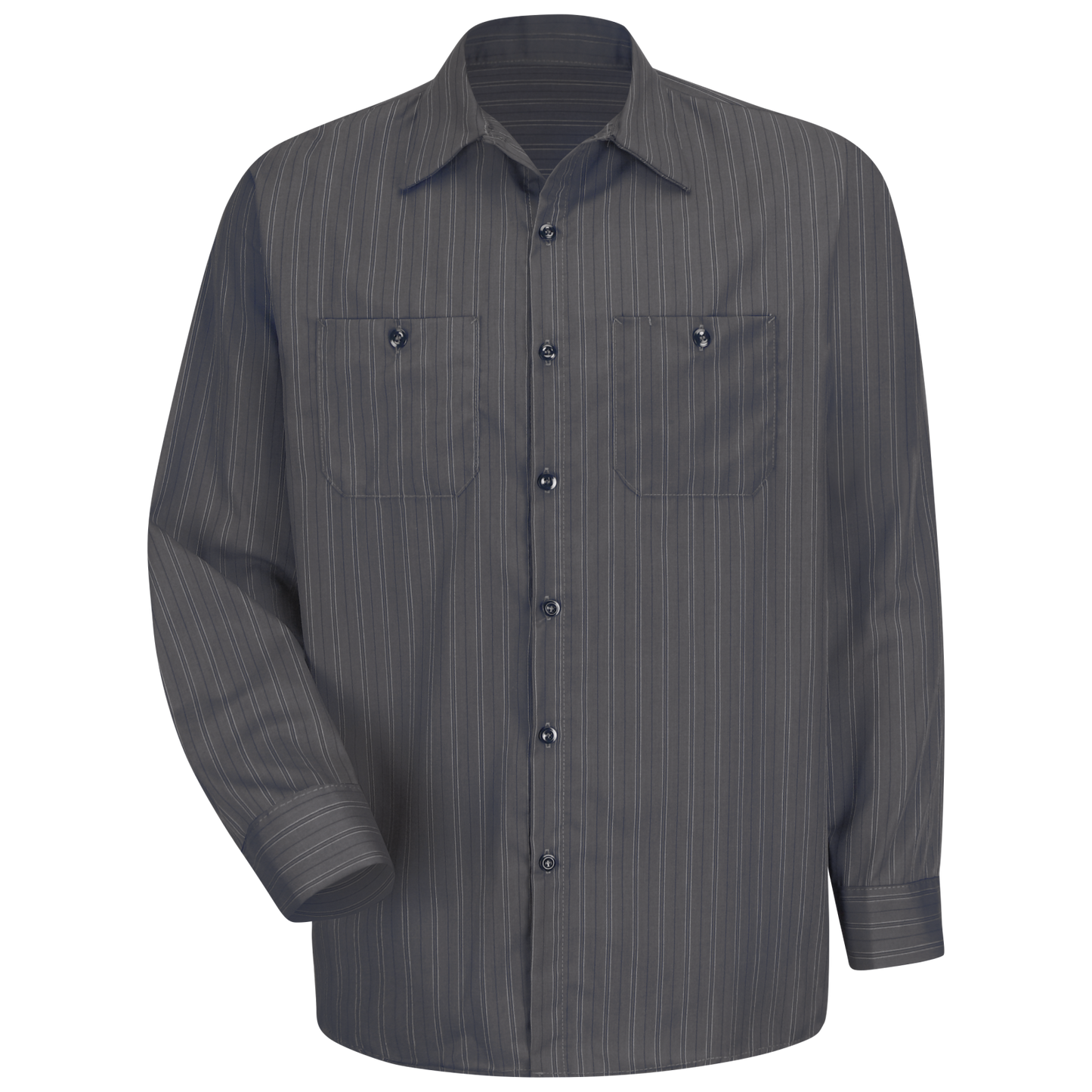 Red Kap Men's Long Sleeve Industrial Striped Work Shirt