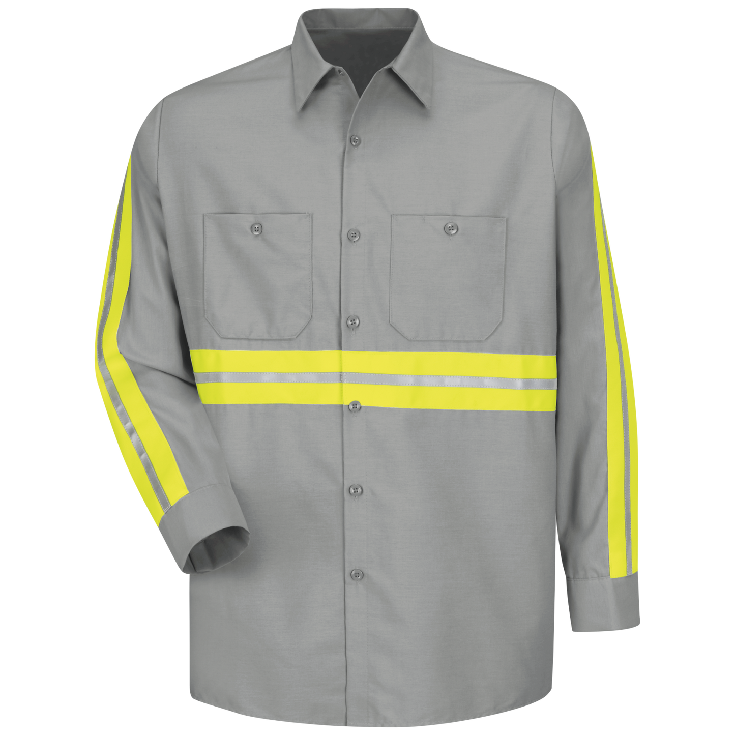 Red Kap Long Sleeve Enhanced Visibility Industrial Work Shirt