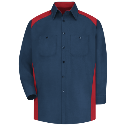 Red Kap Men's Long Sleeve Motorsports Shirt