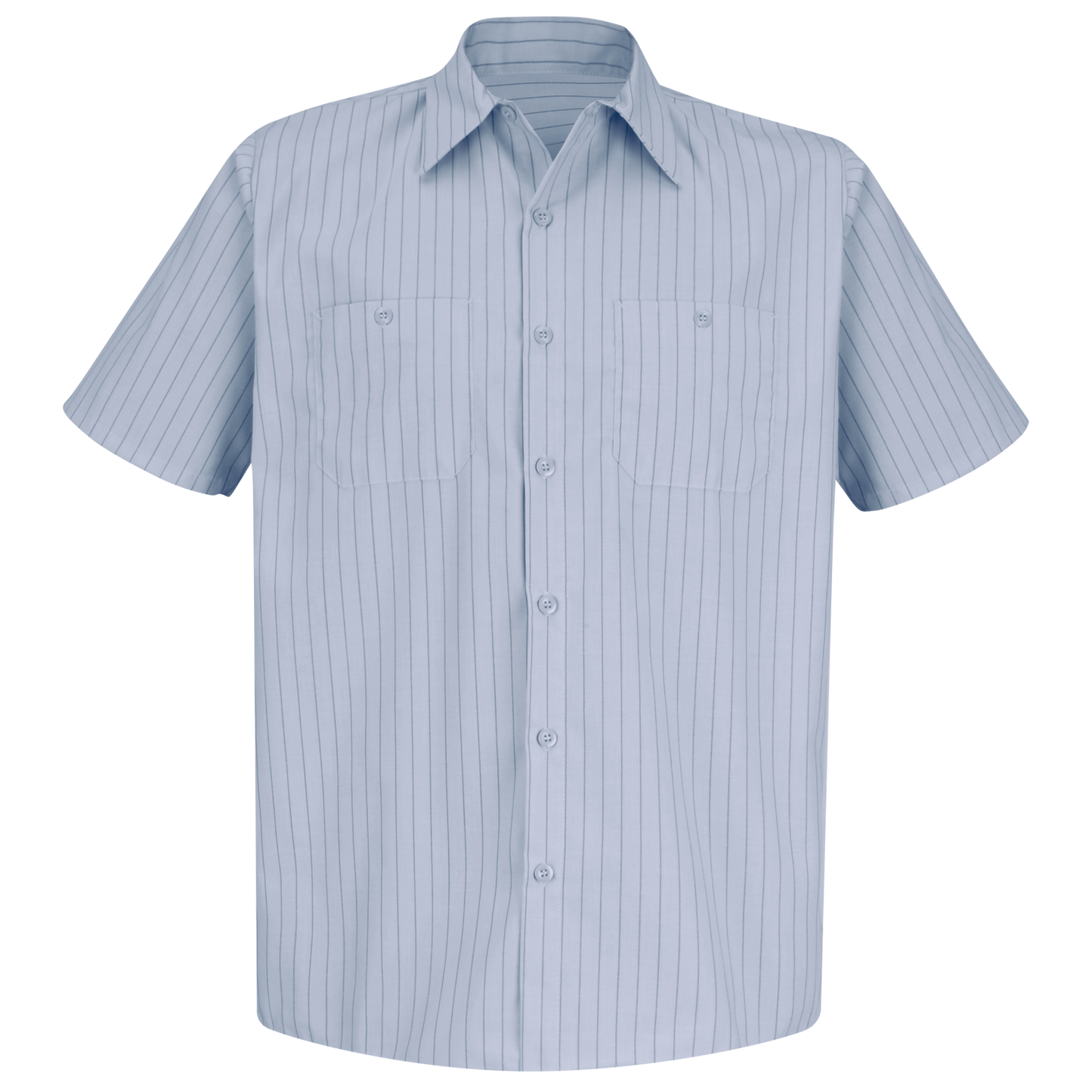 Red Kap Men's Short Sleeve Striped Work Shirt