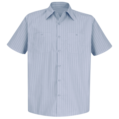 Red Kap Men's Short Sleeve Striped Work Shirt