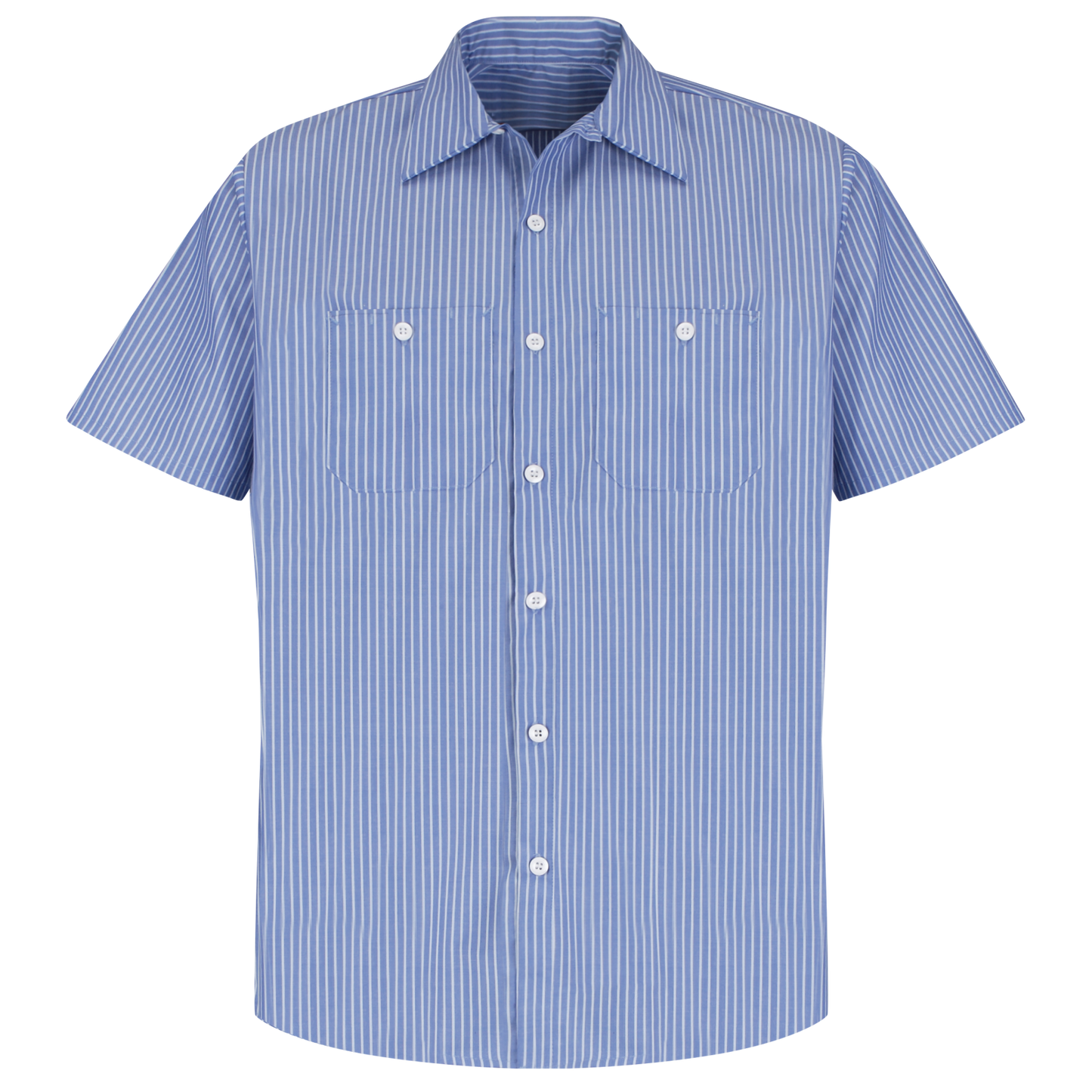 Red Kap Men's Short Sleeve Striped Work Shirt