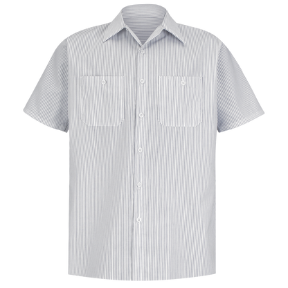 Red Kap Men's Short Sleeve Striped Work Shirt