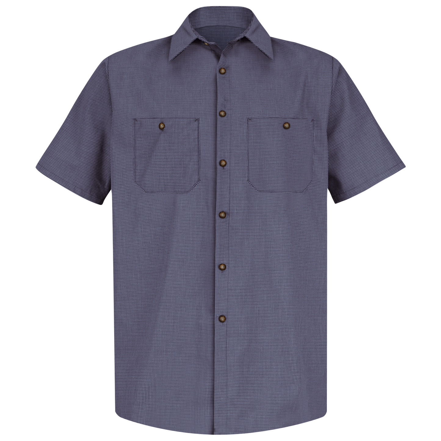 Red Kap Men's Short Sleeve Microcheck Uniform Shirt