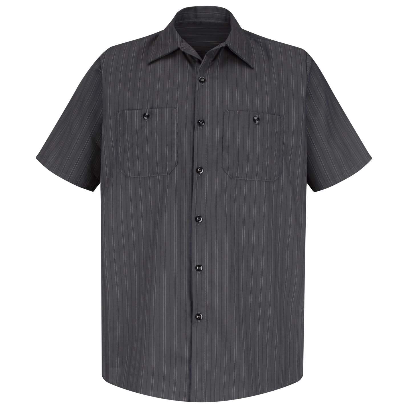 Red Kap Men's Short Sleeve Striped Work Shirt