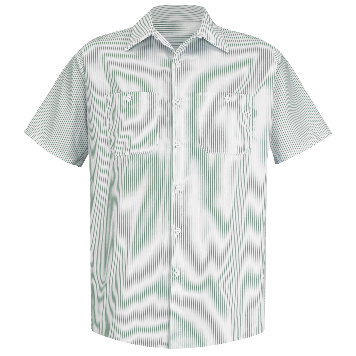 Red Kap Men's Short Sleeve Striped Work Shirt